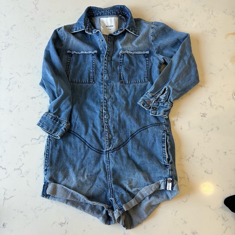 One Teaspoon girls denim romper